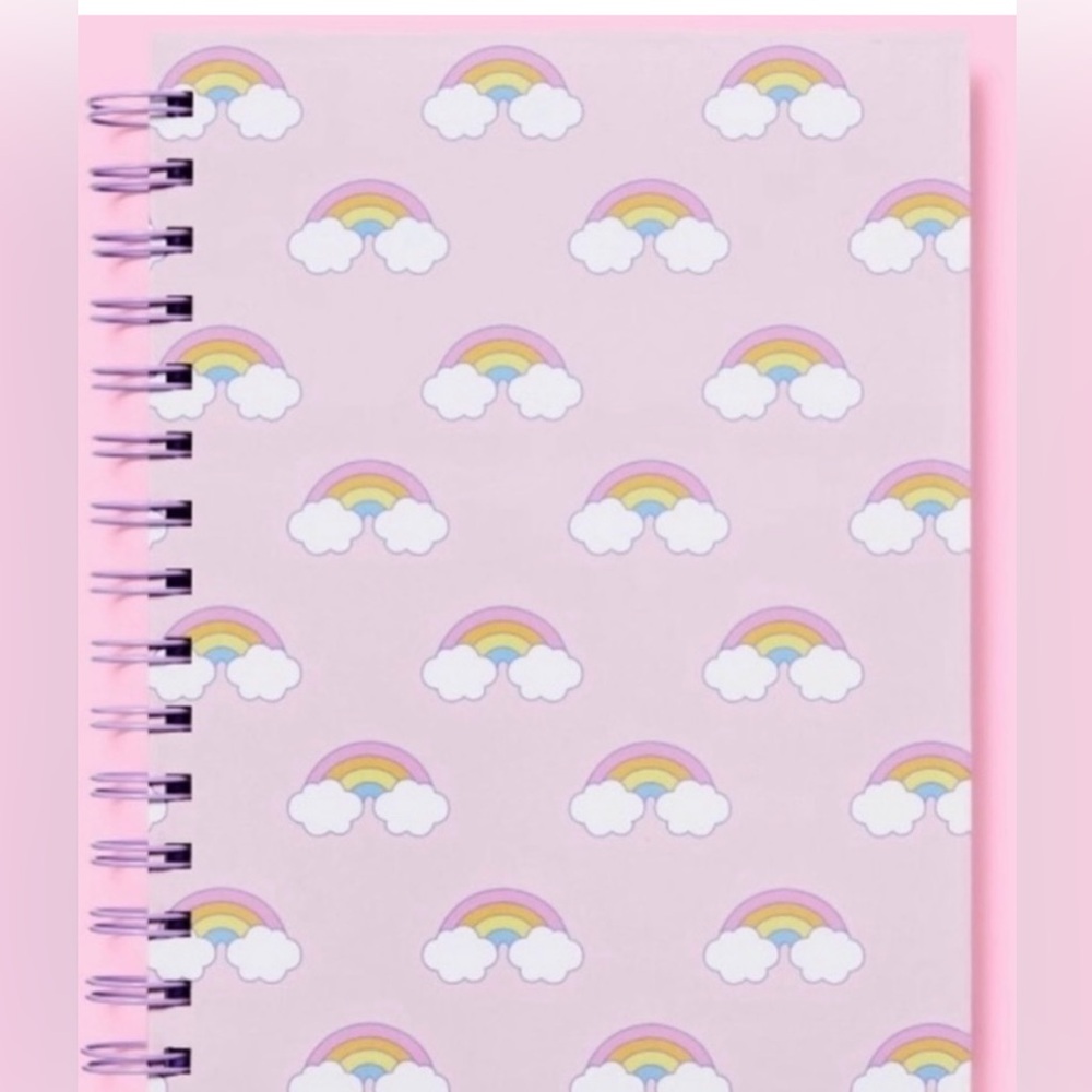 🆕 SCL X Target Notebook/ Calendar Undated Rainbow Design Purple Spiral